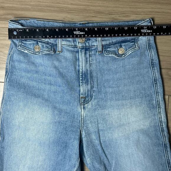 7‎ For All Mankind Jeans Size 30 Y2K Style A Pocket boot cut Denim Blue - Picture 5 of 10